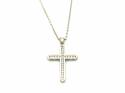 9ct Yellow Gold CZ Cross & Chain