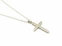 9ct Yellow Gold CZ Cross & Chain