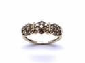 9ct Champagne Diamond Trio Cluster Ring