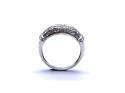 9ct White Gold Diamond 5 Row Ring