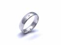 9ct White Gold D Shaped Wedding Ring