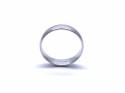 9ct White Gold D Shaped Wedding Ring