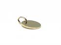 9ct Yellow Gold Plain Round Disc Pendant