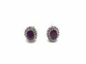 9ct Ruby & Diamond Stud Earrings