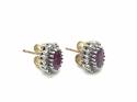 9ct Ruby & Diamond Stud Earrings