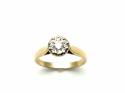 18ct Yellow Gold Diamond Solitaire Ring