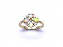 18ct Yellow Gold Opal & Diamond Ring