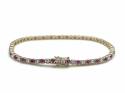 9ct Yellow Gold Ruby & Diamond Bracelet 1.00ct