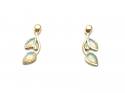 9ct Opal & Diamond Drop Earrings