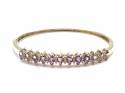 9ct Amethyst & Diamond Bangle