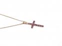 9ct Ruby Cross Pendant and Chain