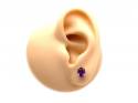14ct Amethyst Stud Earrings