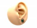 9ct Yellow Gold Emerald Stud Earrings