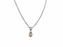 9ct Peridot & Diamond Pendant & Chain