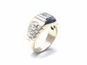 9ct Yellow Gold Diamond Signet Ring