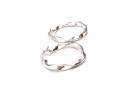 Silver Twisted Hoop Earrings 20mm