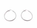 Silver Plain Hoop Earrings 25mm