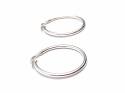 Silver Plain Hoop Earrings 25mm