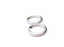 Silver Plain Sleeper Hoop Earrings 25mm