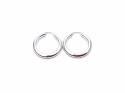 Silver Plain Sleeper Hoop Earrings 25mm