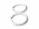 Silver Plain Sleeper Hoop Earrings 30mm