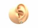 9ct White Gold Peridot & Diamond Stud Earrings