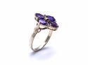 9ct Yellow Gold Amethyst 4 Stone Ring