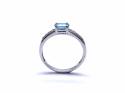 9ct White Gold Apatite & Diamond Ring