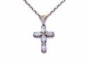 9ct Opal Cross Pendant & Chain