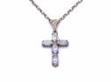 9ct Opal Cross Pendant & Chain