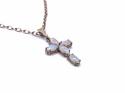 9ct Opal Cross Pendant & Chain