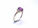 9ct Pink Sapphire & Diamond Ring