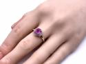 9ct Pink Sapphire & Diamond Ring