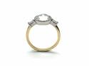 18ct Yellow Gold Rose Cut Diamond Ring 1.88ct