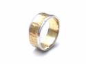 14ct 2 Colour Patterned Wedding Ring