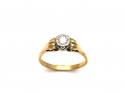 18ct Yellow Gold Diamond Solitaire Ring