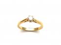 18ct Yellow Gold Diamond Solitaire Ring