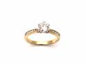 18ct Yellow Gold Diamond Solitaire Ring