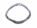 9ct White Gold Fancy Flat Bracelet