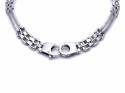 9ct White Gold Fancy Flat Bracelet