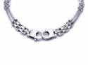 9ct White Gold Fancy Flat Bracelet