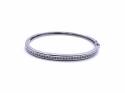 18ct White Gold Diamond Bangle