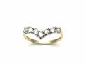 14ct Yellow Gold CZ Wishone Ring