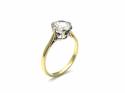 18ct Yellow Gold CZ Solitaire Ring