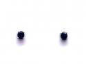 9ct Sapphire Solitaire Stud Earrings