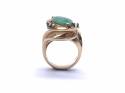 9ct Jade & Diamond 3 Stone Dress Ring