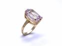 18ct Yellow Gold Kunzite Solitaire Ring