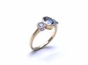 18ct Sapphire & Diamond 3 Stone Ring