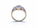 18ct Sapphire & Diamond 3 Stone Ring