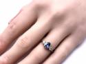 18ct Sapphire & Diamond 3 Stone Ring